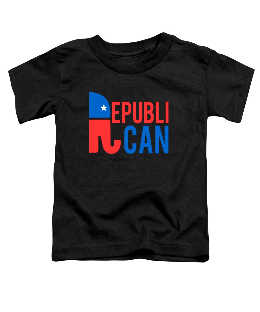 Cool Toddler T-Shirt featuring the digital art Republican Republi Can Do Anything by Flippin Sweet Gear