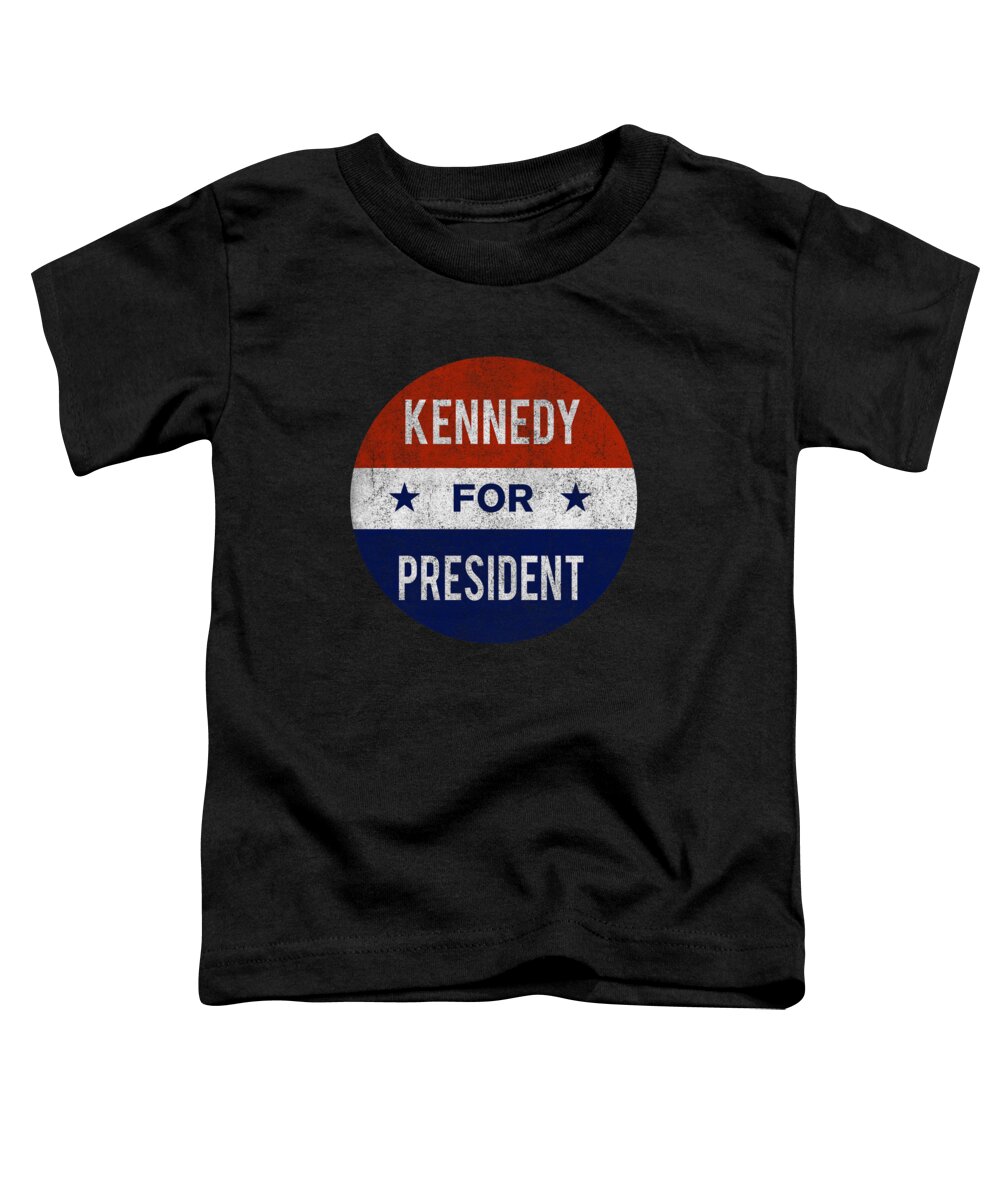Funny Toddler T-Shirt featuring the digital art Retro Kennedy For President JFK 1960 by Flippin Sweet Gear