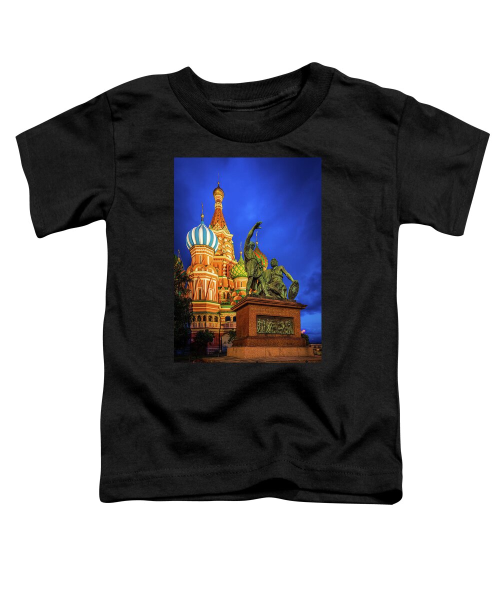 City Toddler T-Shirt featuring the digital art Saint Basil's Cathedral by Kevin McClish