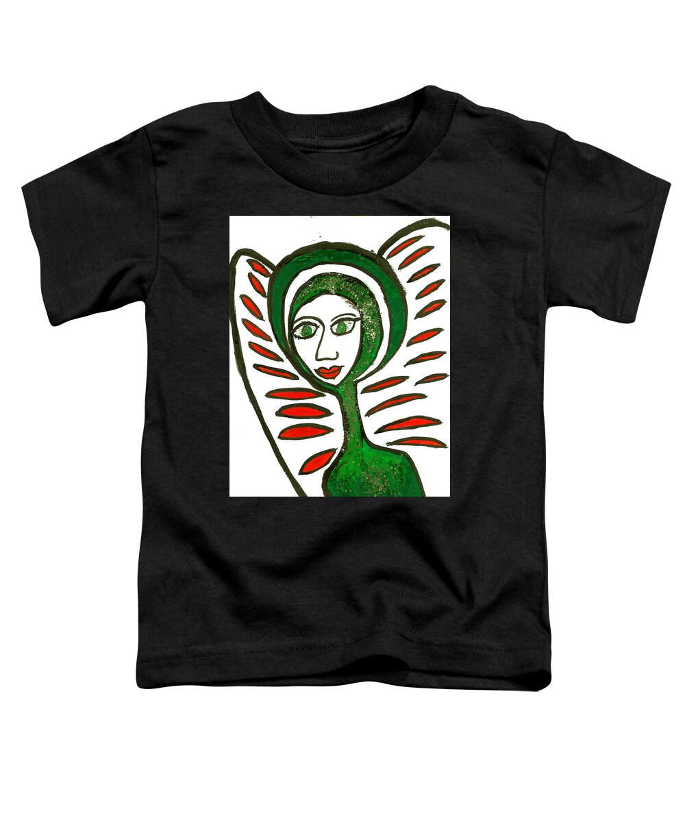 Sarayatrea Toddler T-Shirt featuring the painting Sarayatrea Angel by Victoria Mary Clarke
