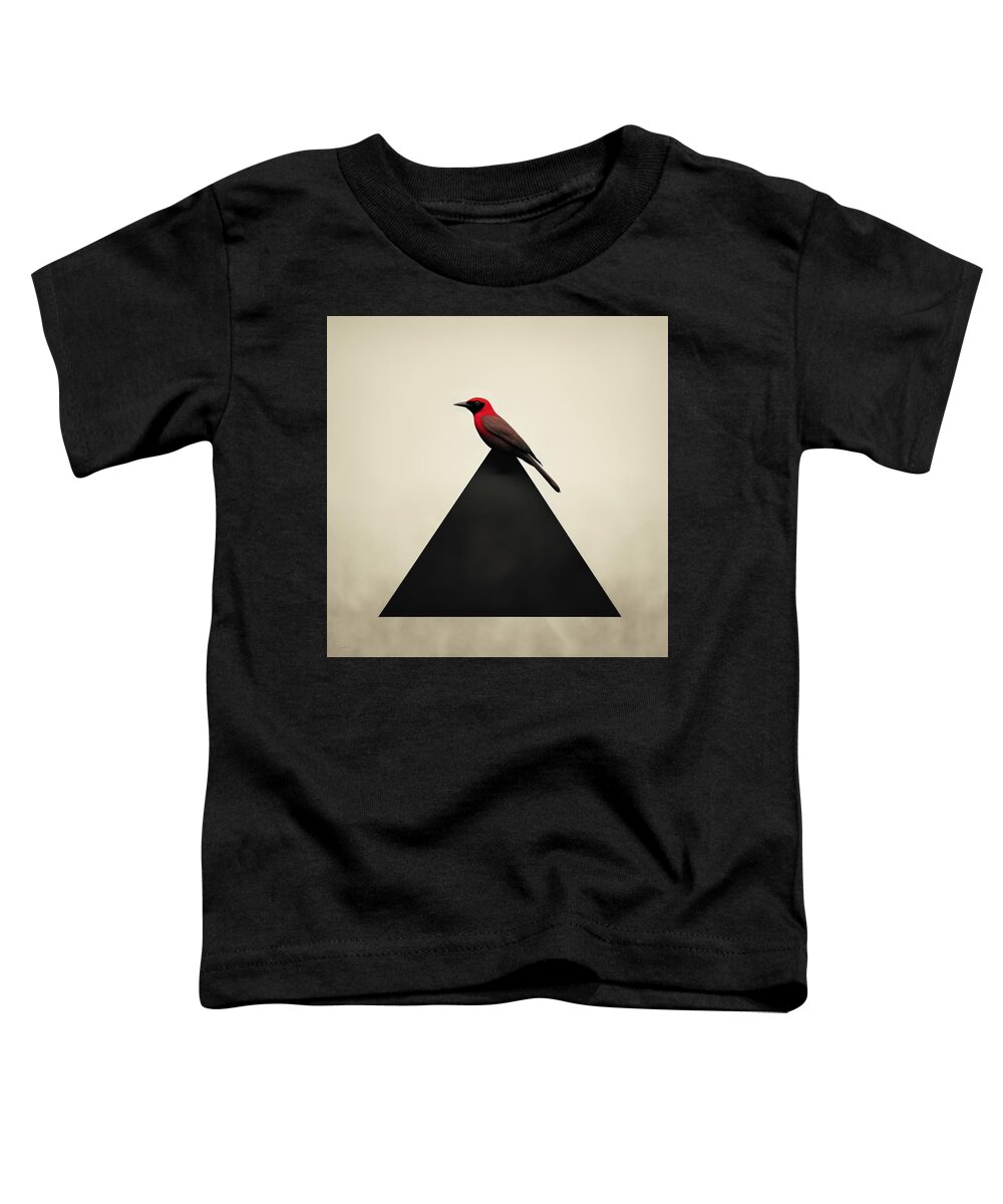 Cardinal Toddler T-Shirt featuring the painting Scarlet Silhouette by Lourry Legarde
