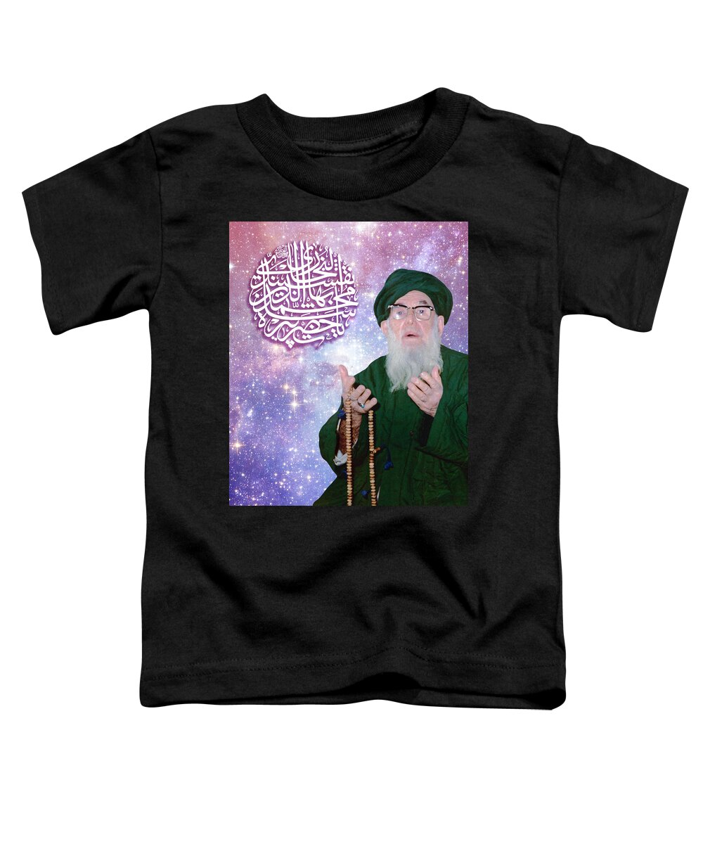 Sufi Toddler T-Shirt featuring the digital art Shaykh Abdallah Ad-Daghestani by Sufi Meditation Center