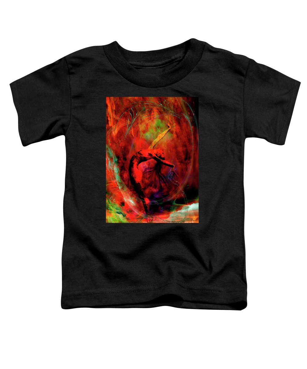 Movement Toddler T-Shirt featuring the digital art She came in a dream by Johnny Hildingsson