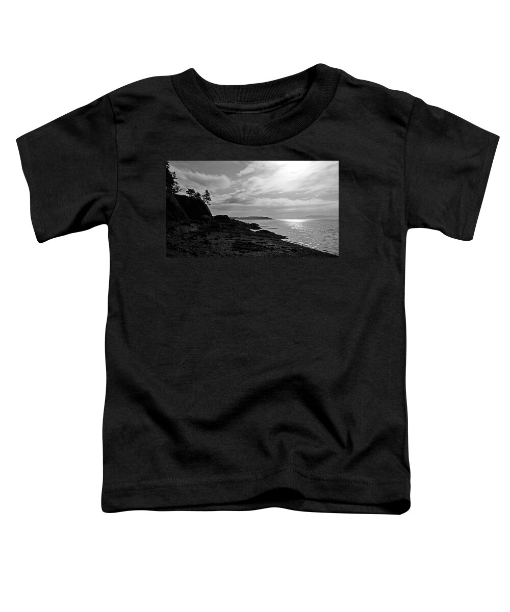 B&w Toddler T-Shirt featuring the photograph Skyscape Partridge Beach by Alan Norsworthy