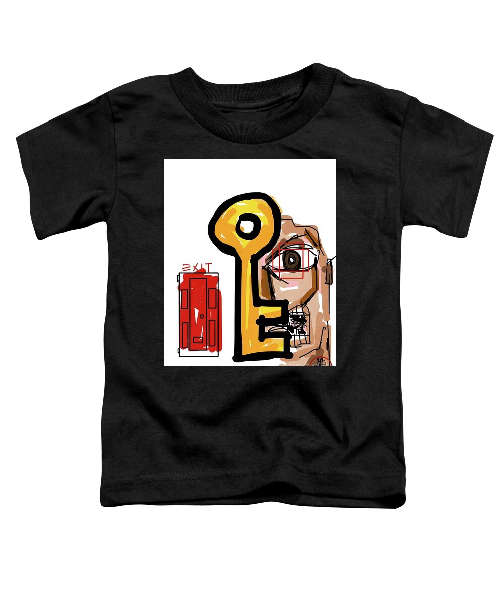  Toddler T-Shirt featuring the painting Speak and Unlock by Oriel Ceballos