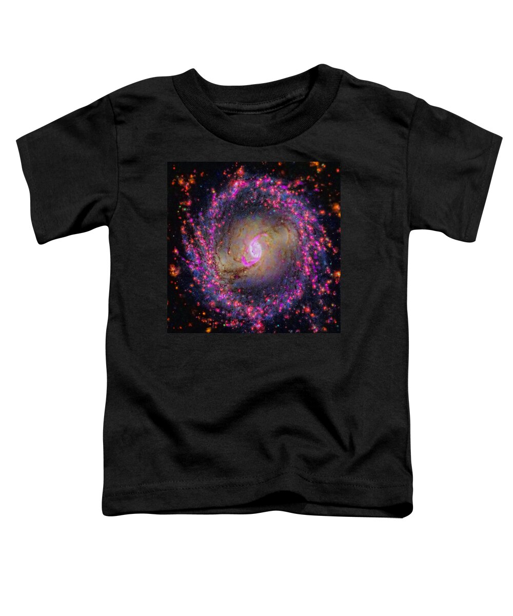 Deep Space Toddler T-Shirt featuring the photograph Spiral Galaxy NGC 3351 by Dale Kauzlaric