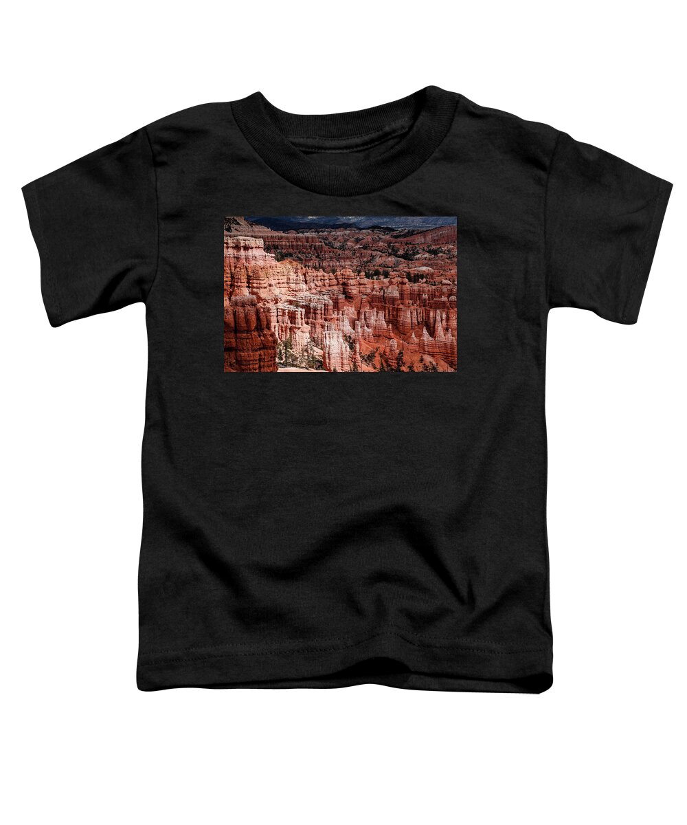Bryce Canyon Toddler T-Shirt featuring the photograph spot light at Bryce Canyon by Alberto Zanoni