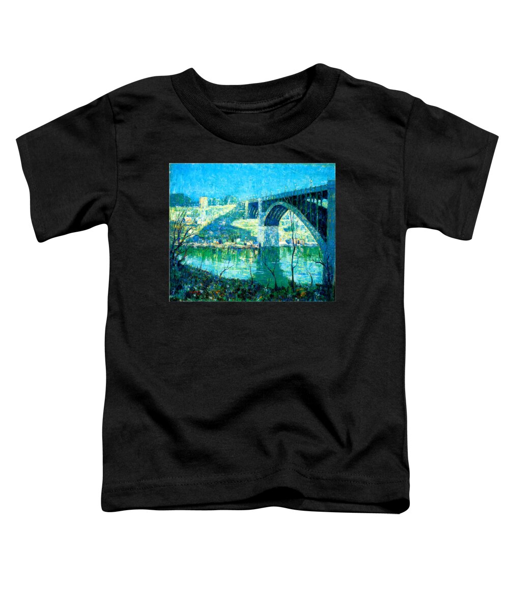 Lawson Toddler T-Shirt featuring the painting Spring Night 1913 by Ernest Lawson