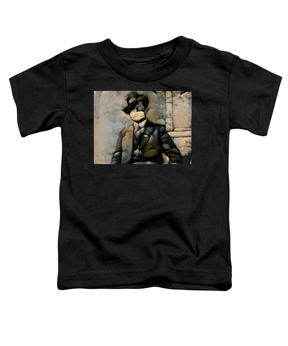 Man Toddler T-Shirt featuring the digital art Stone Cold Sober by Matthew Lazure