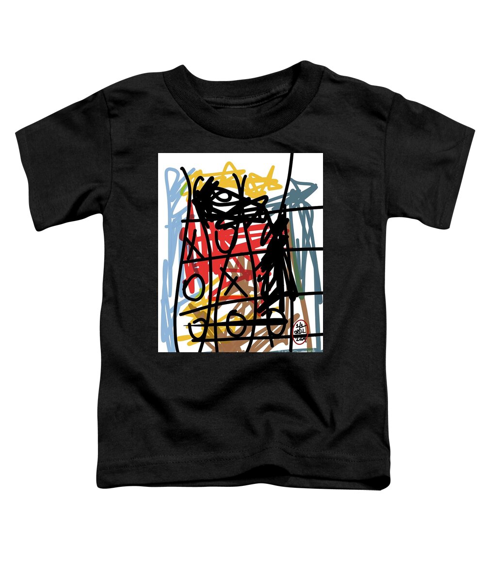  Toddler T-Shirt featuring the painting Strategy by Oriel Ceballos