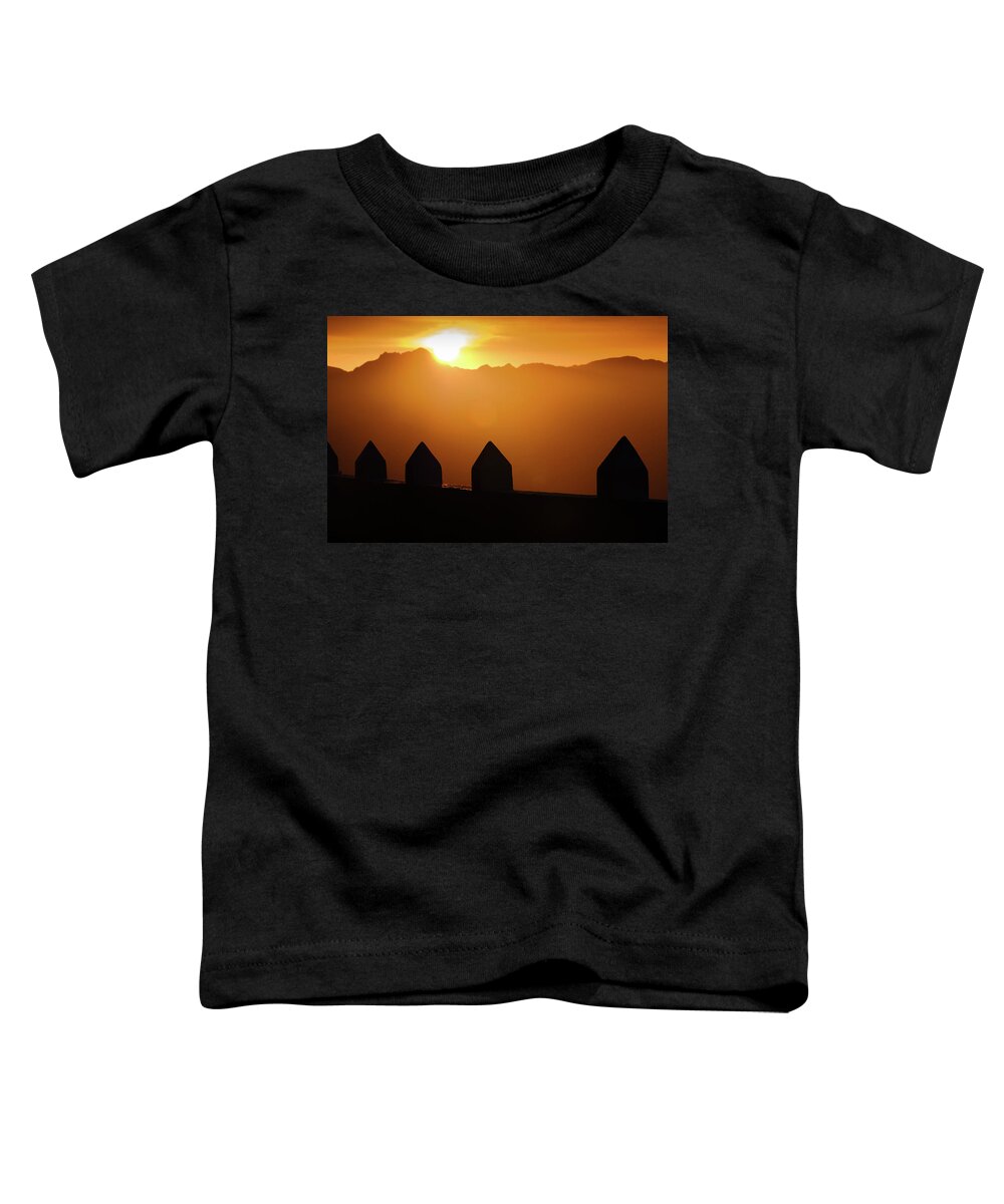 Sunrise Toddler T-Shirt featuring the photograph Sunrise over the Sierra Tejjeda by Gary Browne