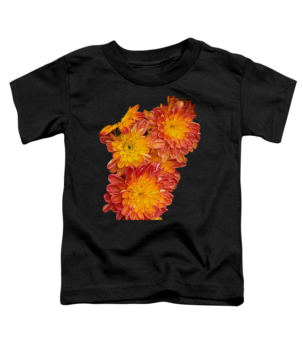 Flower Toddler T-Shirt featuring the photograph Sunset Chrysanthemums by Donna Brown