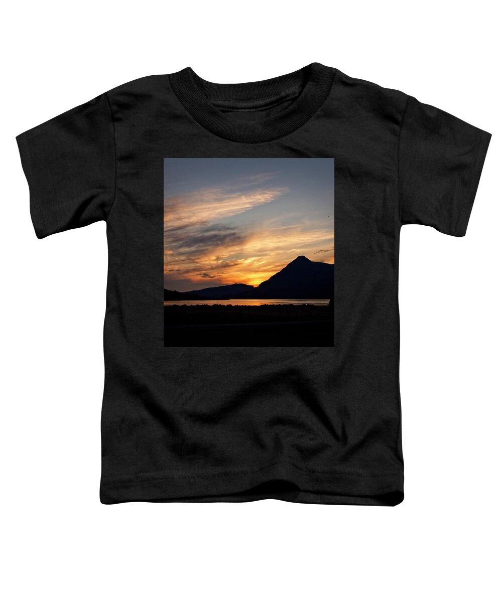 Sunset Toddler T-Shirt featuring the photograph Sunset over Loch Assynt by Tony Mills