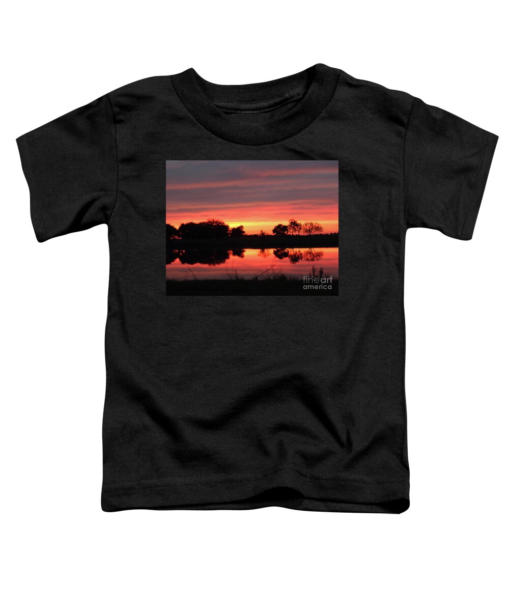 Sunset Toddler T-Shirt featuring the photograph Sunset Reflection by Pattie Calfy