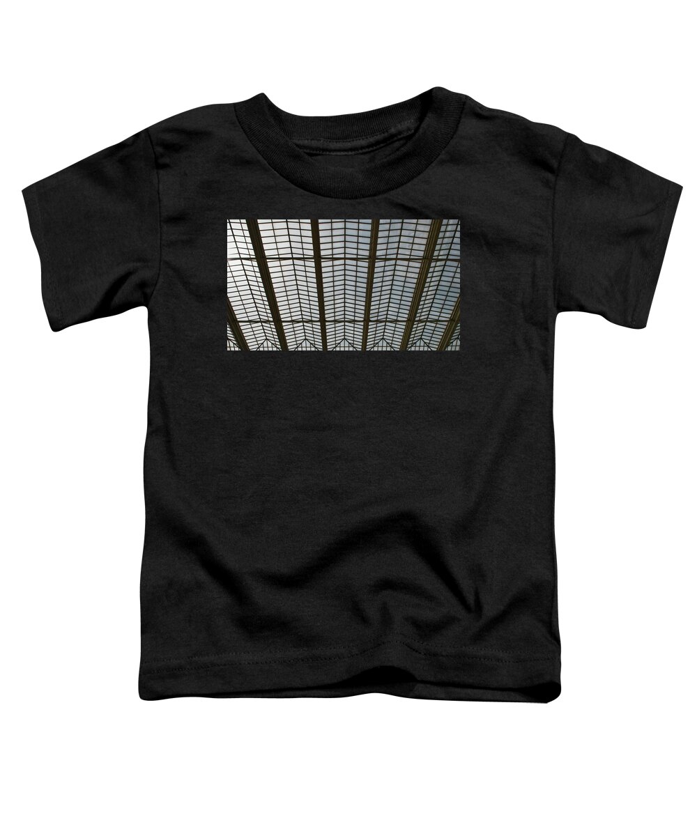 Architecture Toddler T-Shirt featuring the photograph Symmetrical Glass Roof by Moira Law