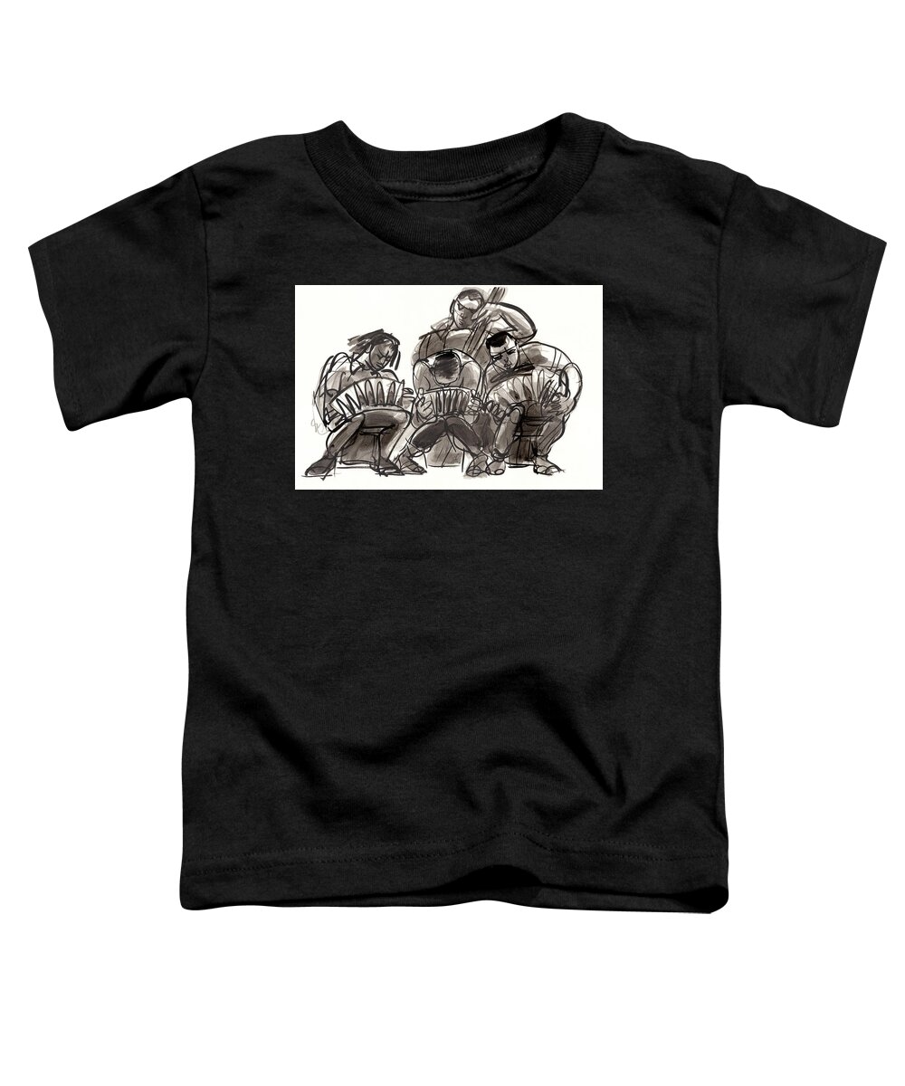 Tango Musicians Toddler T-Shirt featuring the painting Tango Musicians by Judith Kunzle