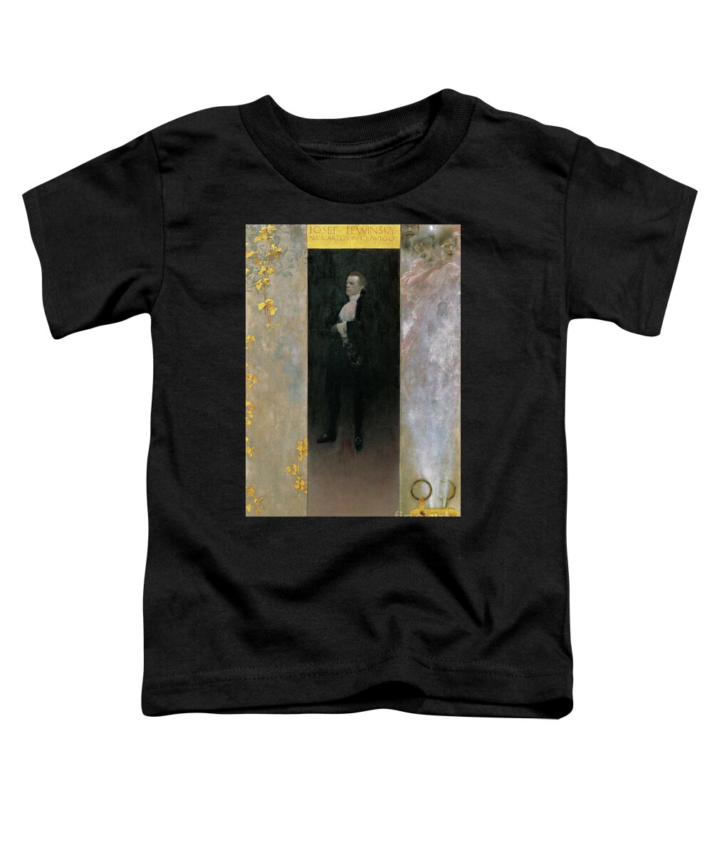 The Actor Josef Lewinsky As Carlos In Goethe's Clavigo Toddler T-Shirt featuring the painting The actor Josef Lewinsky as Carlos in Clavigo by Goethe, 1895 by Gustav Klimt