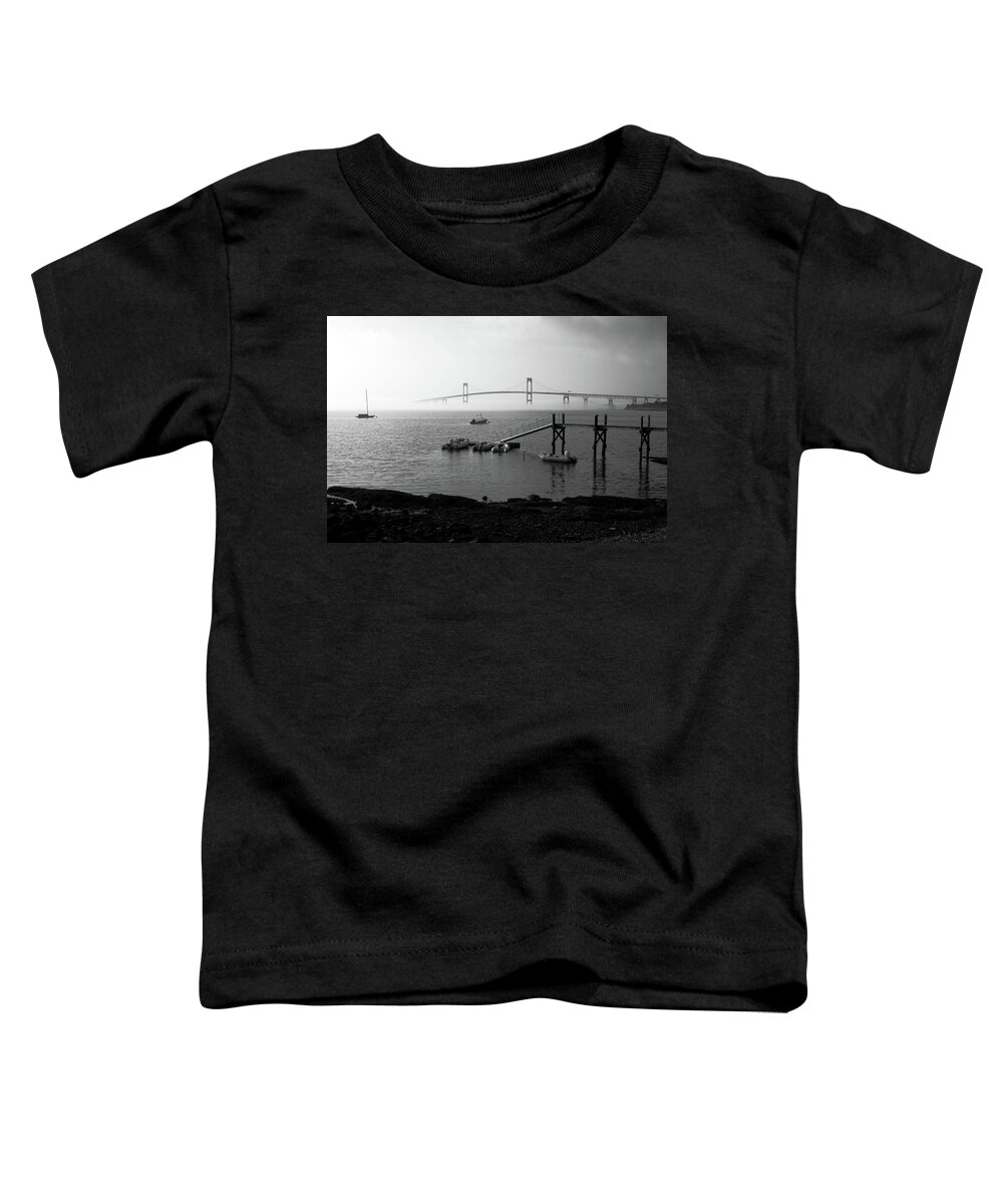 Bridge Toddler T-Shirt featuring the photograph The Bay under fog by Jim Feldman