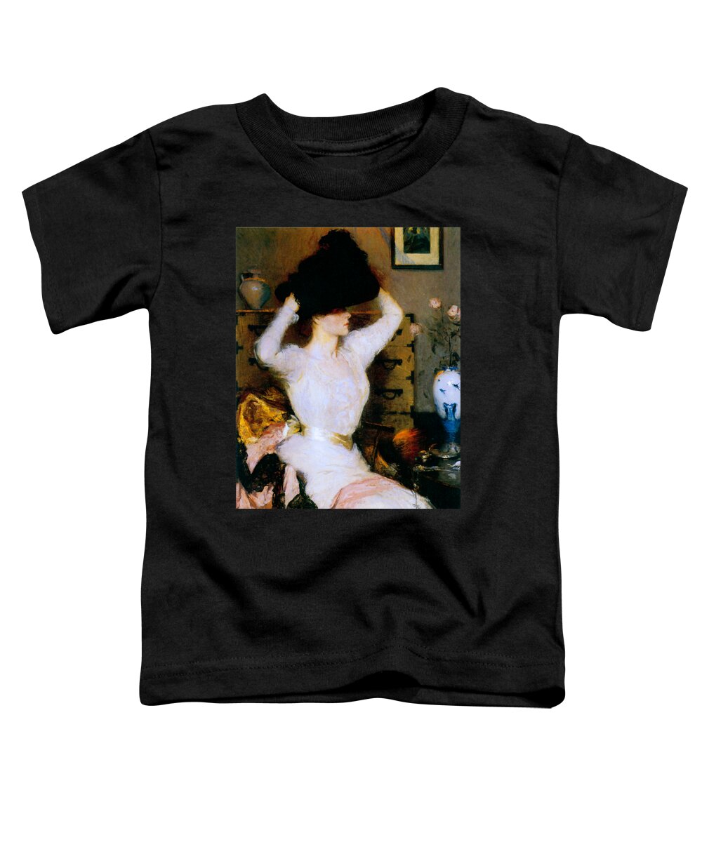 Benson Toddler T-Shirt featuring the painting The Black Hat 1904 by Frank Benson