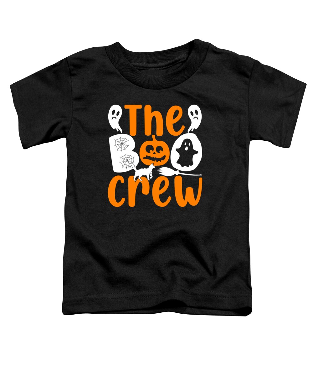 Halloween Toddler T-Shirt featuring the digital art The Boo Crew Halloween by Flippin Sweet Gear