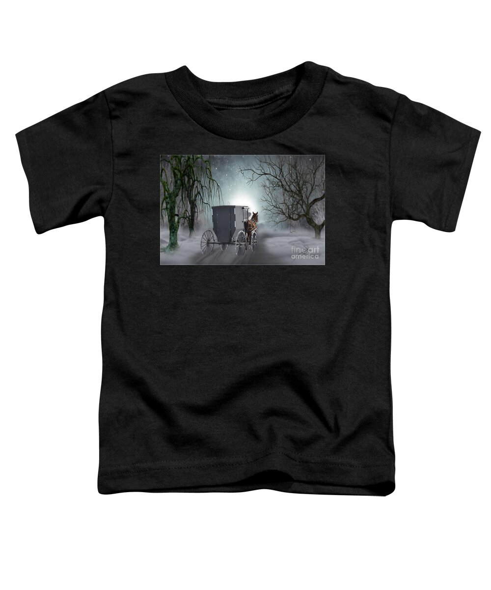 Winter Toddler T-Shirt featuring the digital art The Departure by Morag Bates