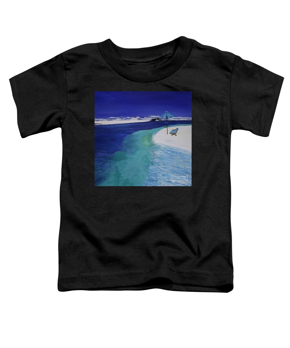 Acrylic Painting Toddler T-Shirt featuring the painting The Eyeland by Denise Morgan