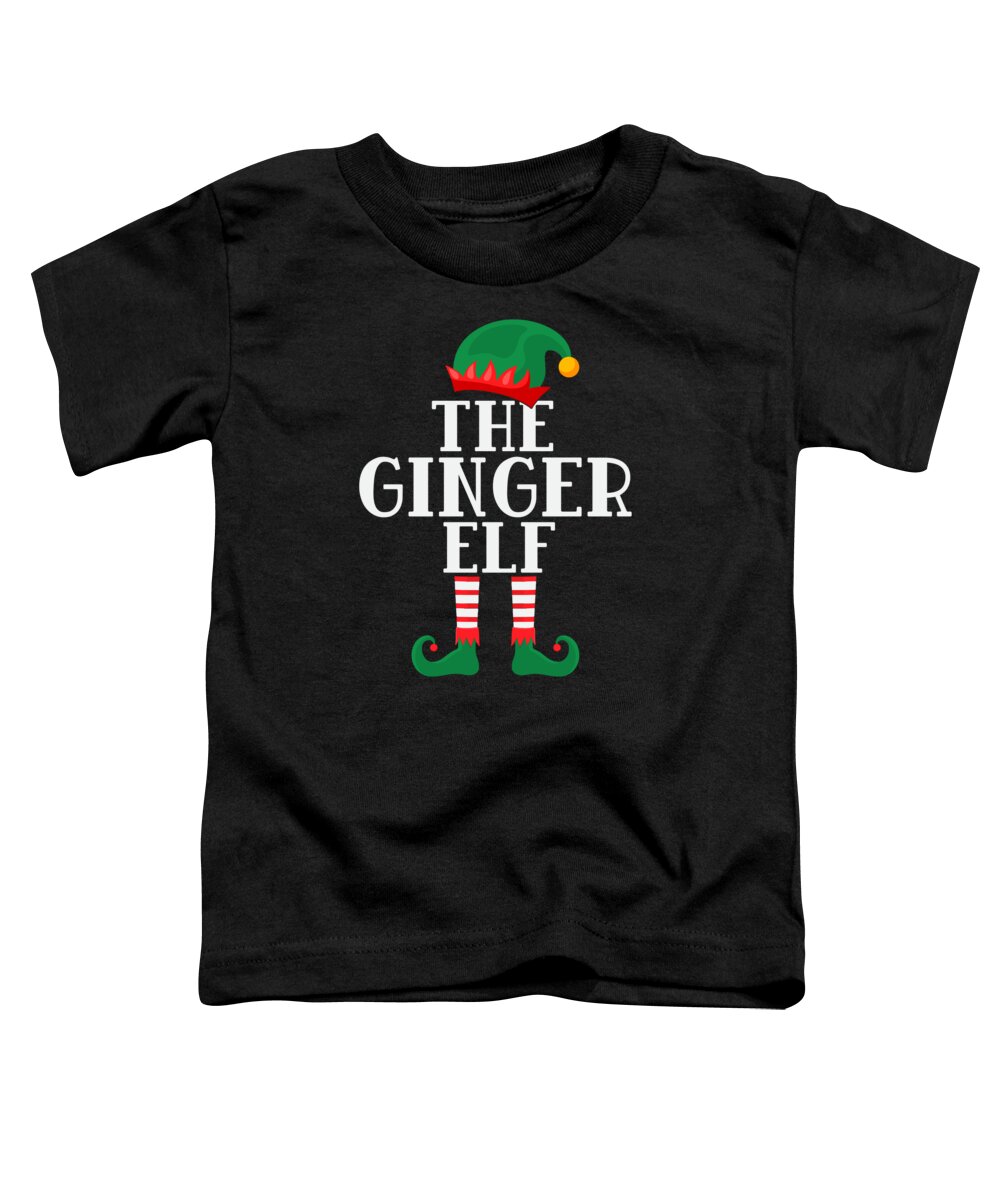 Elf Toddler T-Shirt featuring the digital art The Ginger Elf Funny Christmas by Me