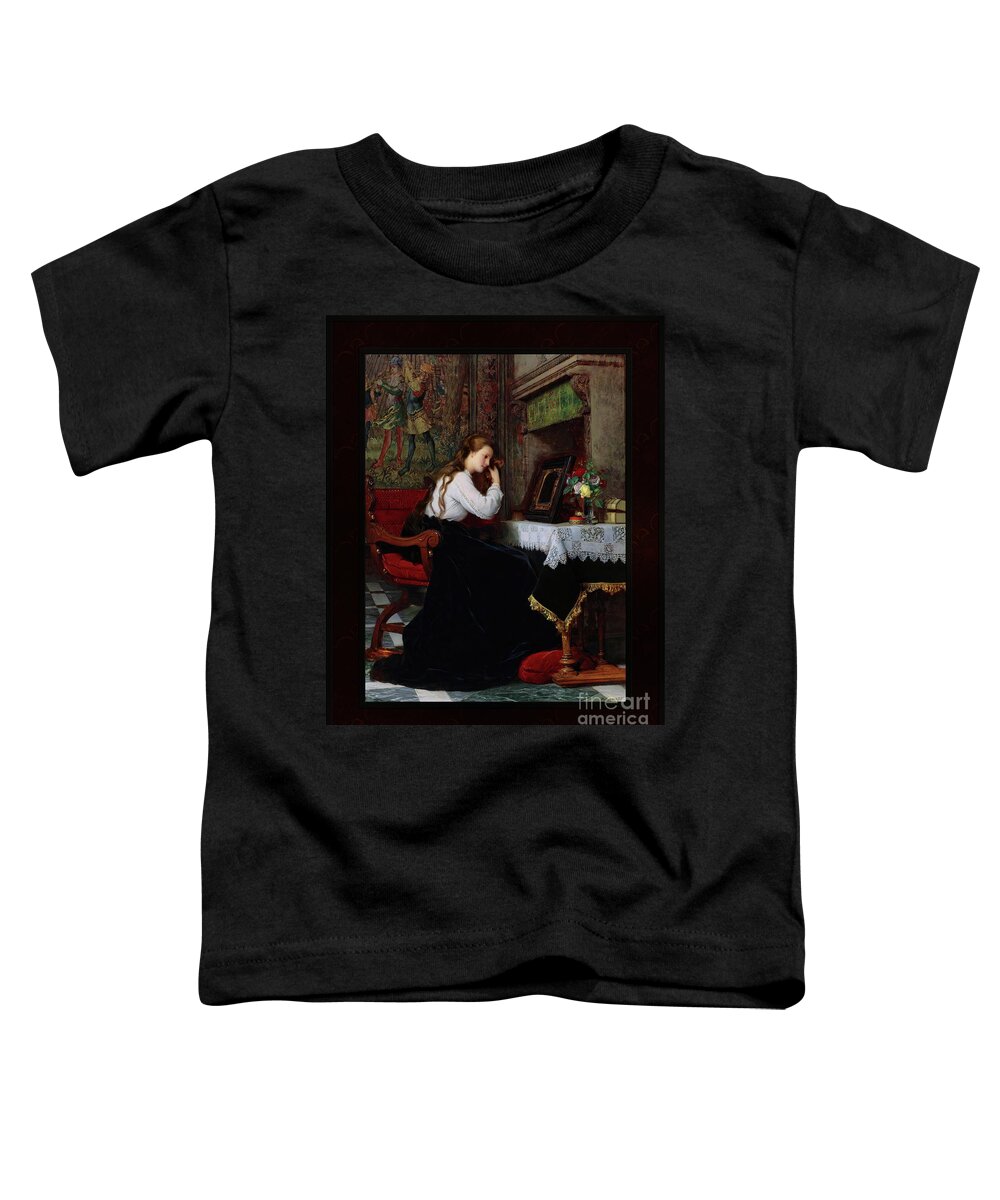 The Mirror Toddler T-Shirt featuring the painting The Mirror by Pierre-Charles Comte Remastered Xzendor7 Fine Art Classical Reproductions by Rolando Burbon