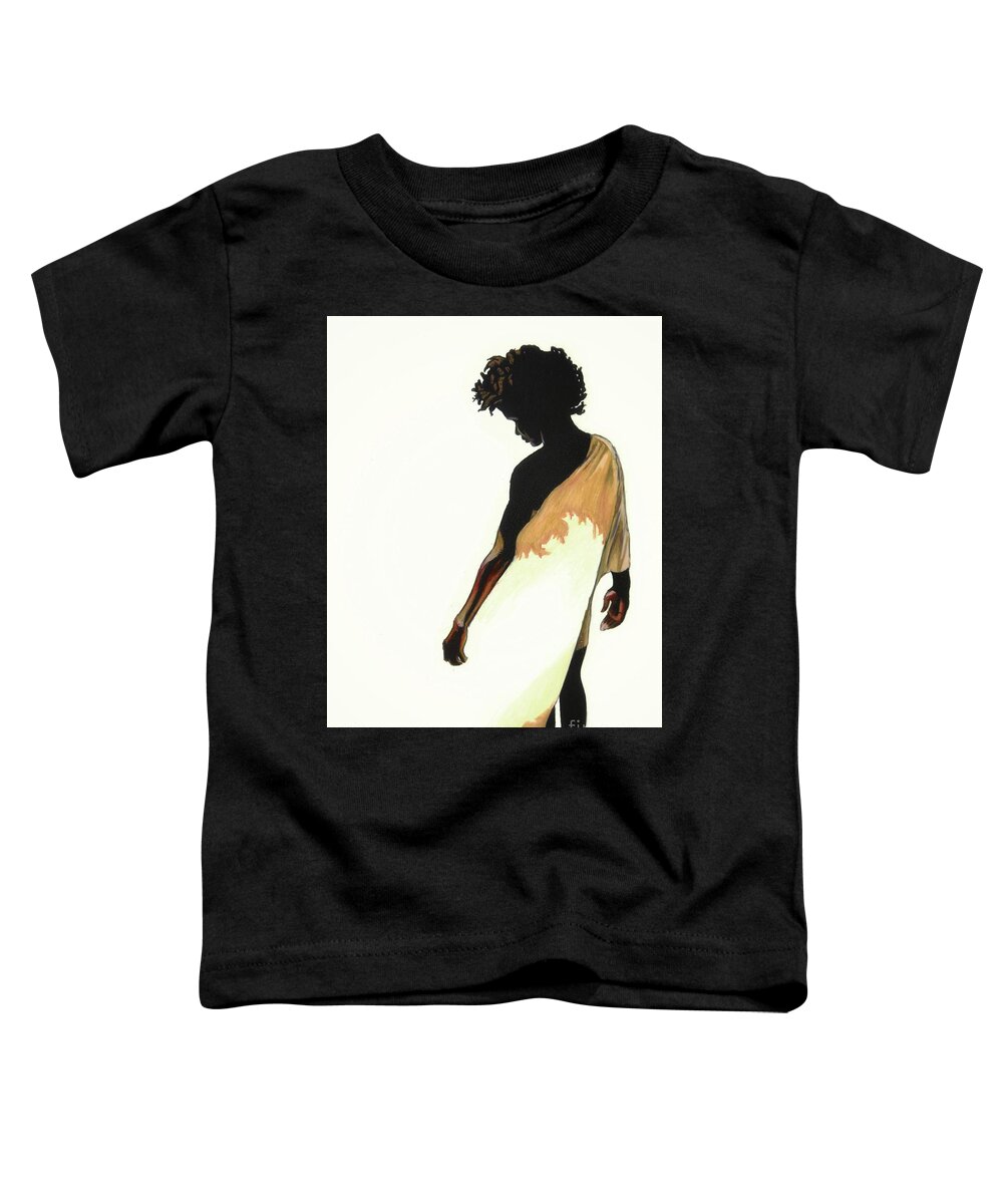 Color Pencil Toddler T-Shirt featuring the drawing The Poet by Philippe Thomas
