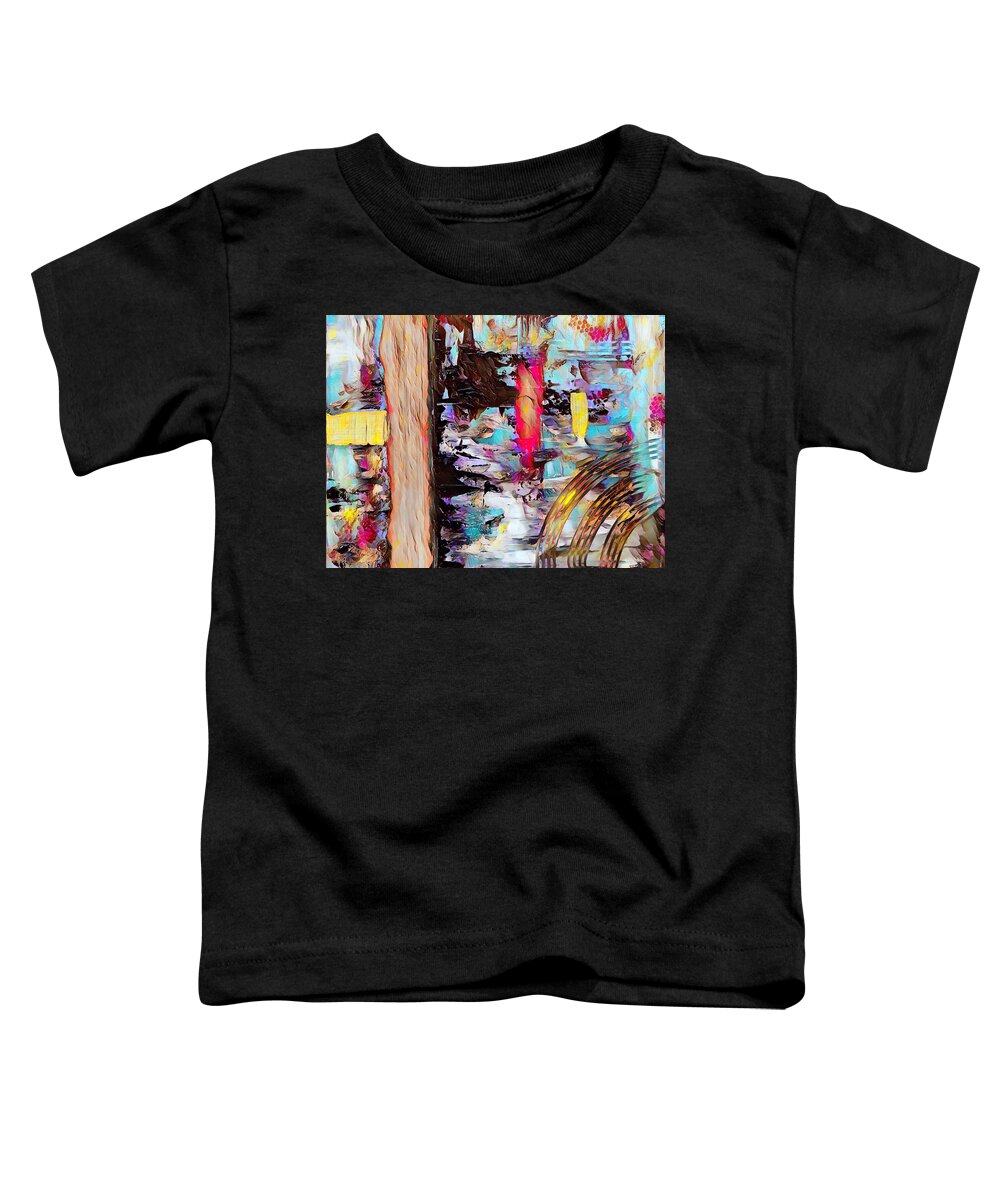 Abstract Toddler T-Shirt featuring the painting The River - Abstract art by Patricia Piotrak