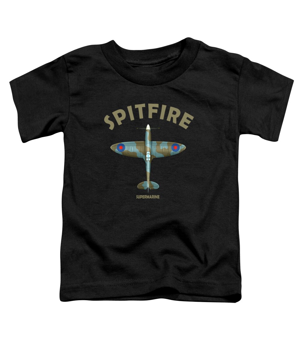 Supermarine Spitfire Toddler T-Shirt featuring the photograph The Spitfire by Mark Rogan