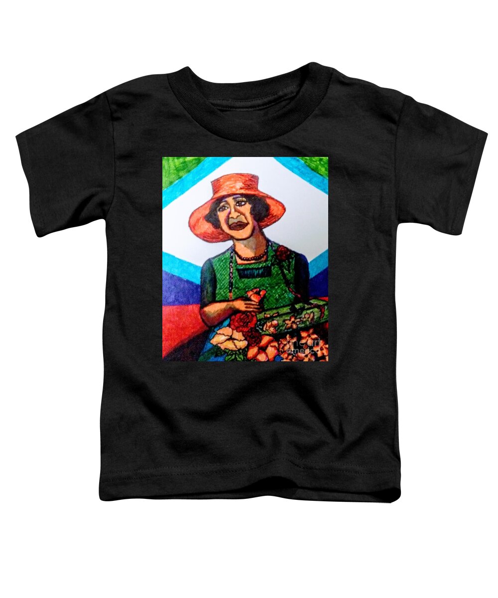 Art Deco Toddler T-Shirt featuring the drawing The Twenties Decade by Christy Saunders Church