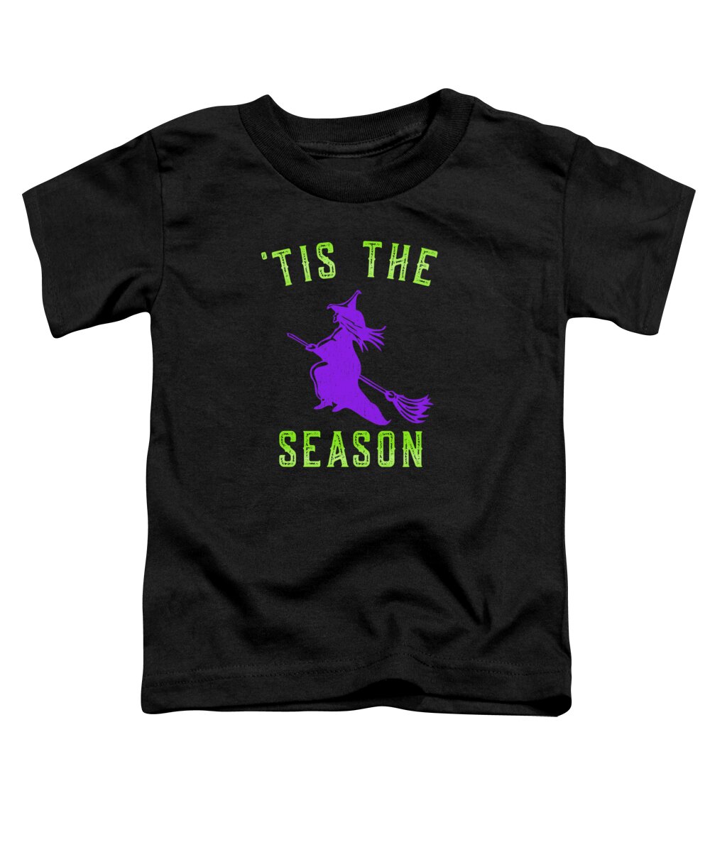 Cool Toddler T-Shirt featuring the digital art tis The Season Halloween Witch by Flippin Sweet Gear
