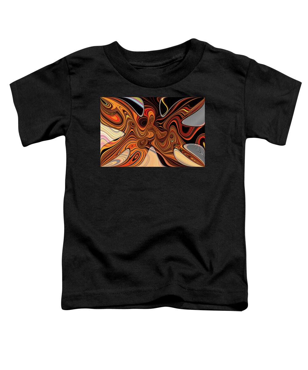 Tom Stanley Janca Toddler T-Shirt featuring the digital art Tom Stanley Janca Hand Painted Art Abstract 7685 by Tom Janca