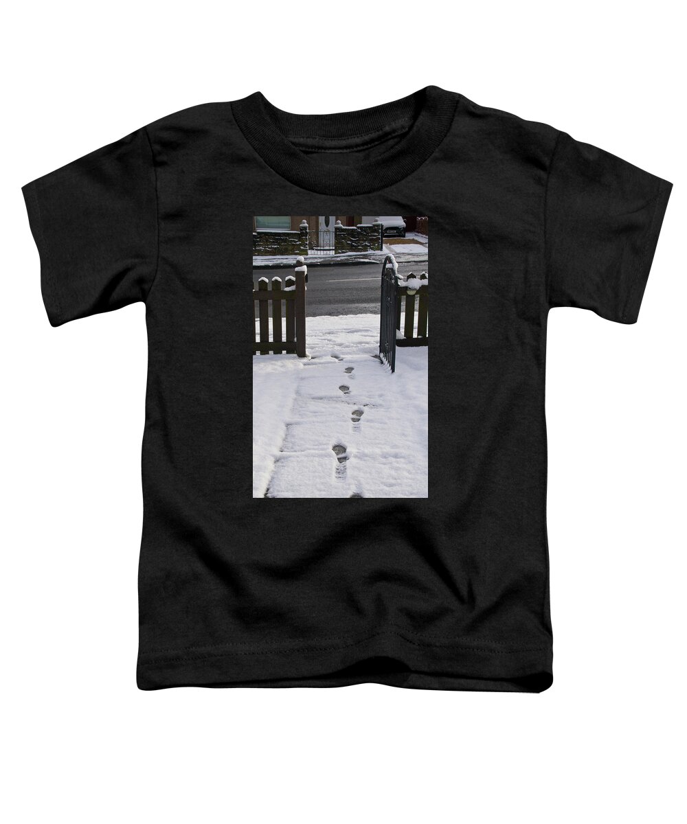 Traces On Snow Toddler T-Shirt featuring the photograph Traces in the Snow by Elena Perelman