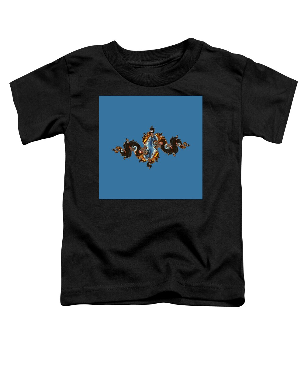 Blue Toddler T-Shirt featuring the digital art Travel Through Time - Dragon by Themayart