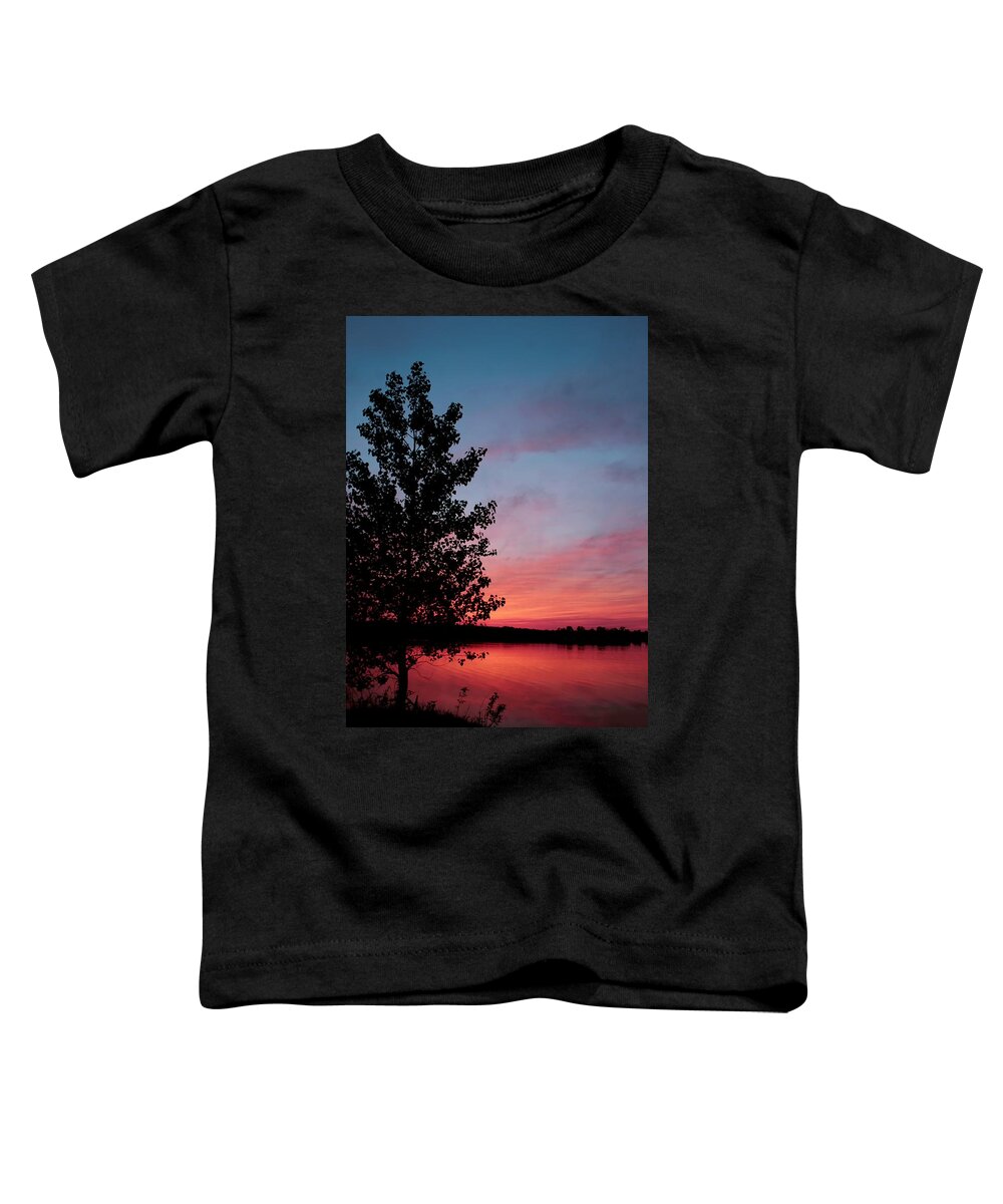Tree Toddler T-Shirt featuring the photograph Tree in Sunset by Mary Walchuck