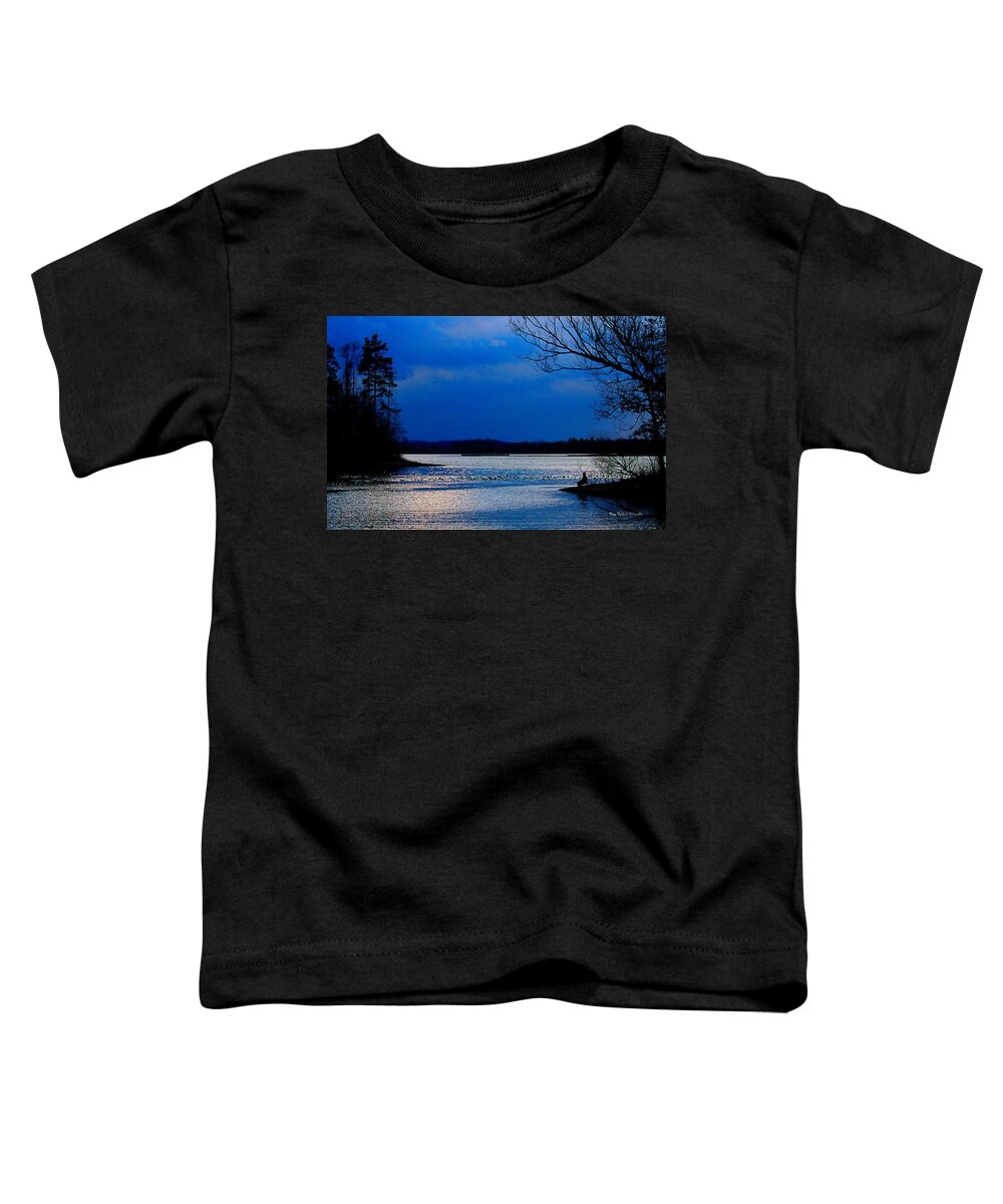 Landscape Toddler T-Shirt featuring the photograph Twilight Time Fisherman by Mary Walchuck