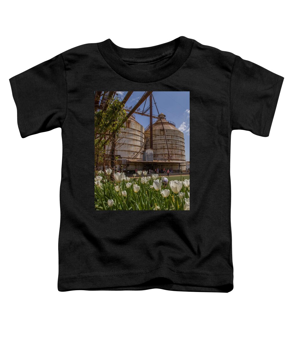 Silos Toddler T-Shirt featuring the photograph Twin Silos by Kevin Craft