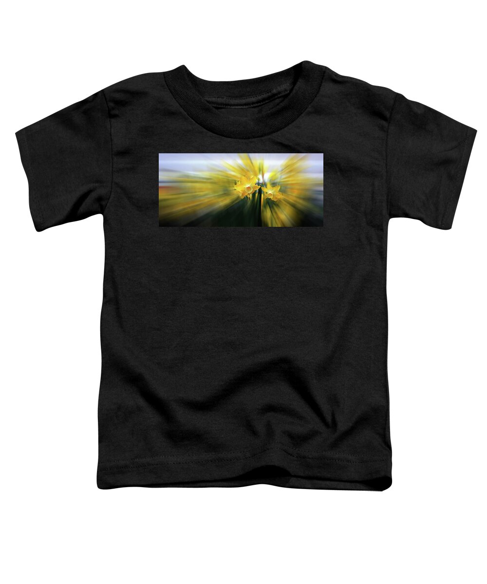 Daffodils Toddler T-Shirt featuring the photograph Two Hearts Spreading Light by Wayne King