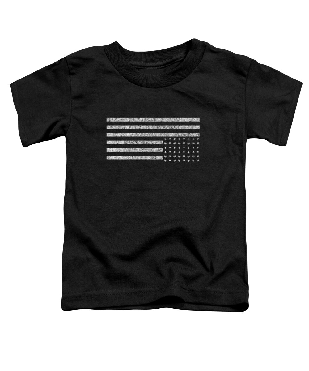 Funny Toddler T-Shirt featuring the digital art Upside Down Flag US Retro by Flippin Sweet Gear
