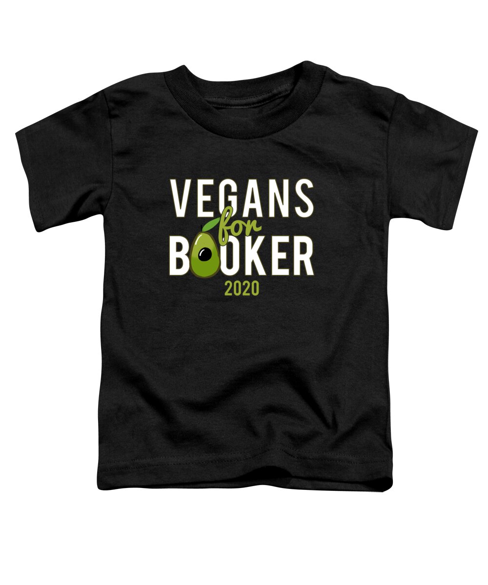 Cool Toddler T-Shirt featuring the digital art Vegans For Corey Booker 2020 by Flippin Sweet Gear