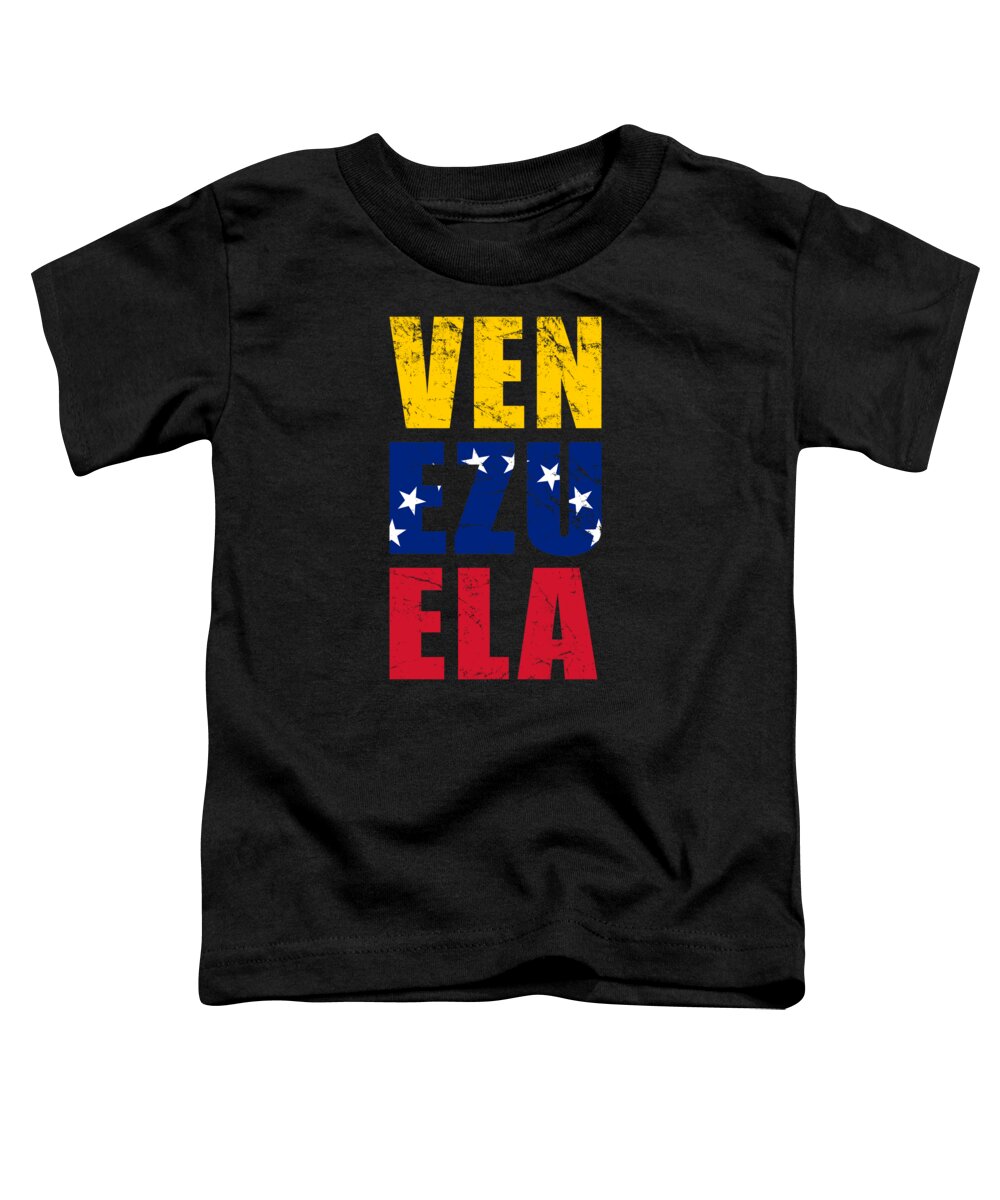 Funny Toddler T-Shirt featuring the digital art Venezuela by Flippin Sweet Gear