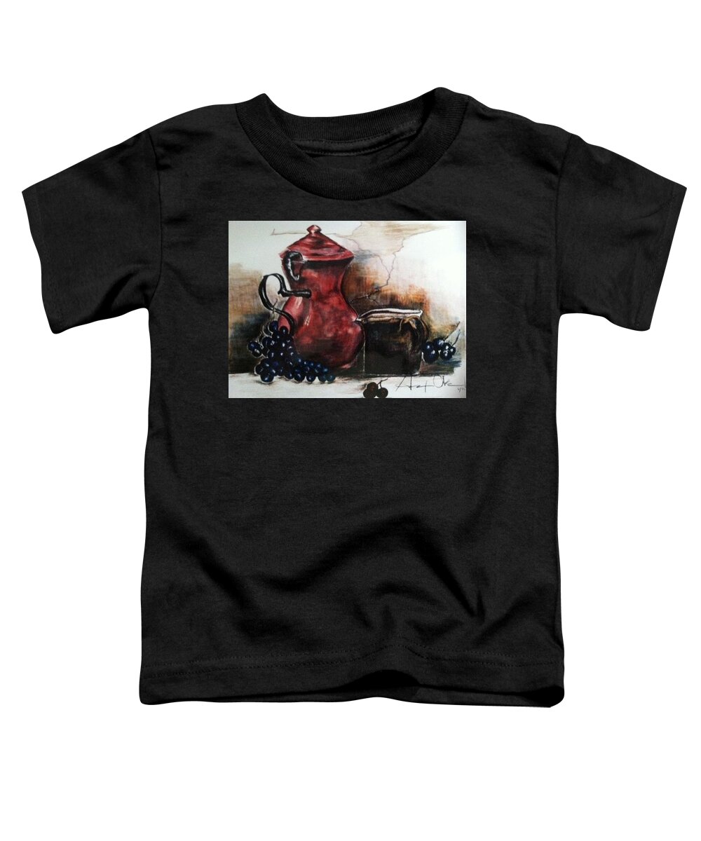  Toddler T-Shirt featuring the mixed media Very Good by Angie ONeal