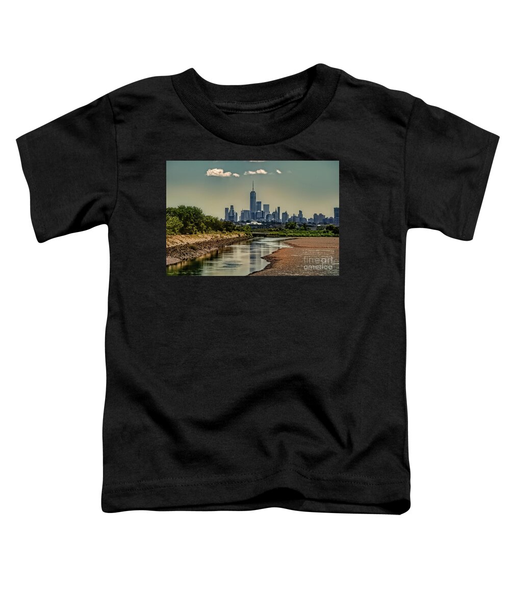 Ny City Toddler T-Shirt featuring the photograph View of NY city by Sam Rino