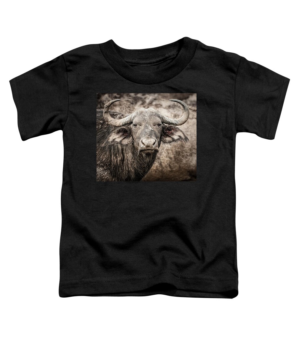 Big 5 Toddler T-Shirt featuring the photograph Water Buffalo by Maresa Pryor-Luzier