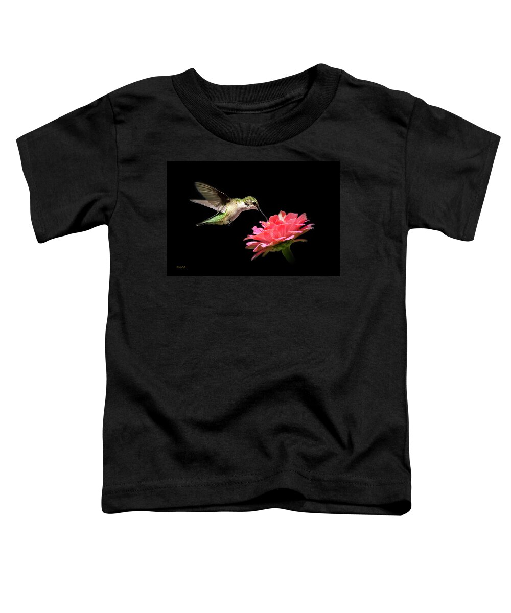 Hummingbird Toddler T-Shirt featuring the photograph Whispering Hummingbird by Christina Rollo