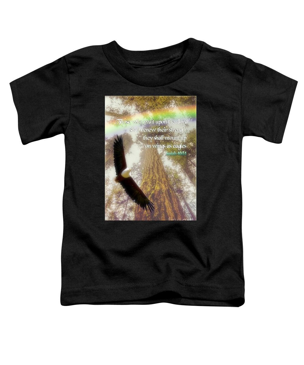 Eagle Toddler T-Shirt featuring the photograph Wings As Eagles by Kimberly Furey