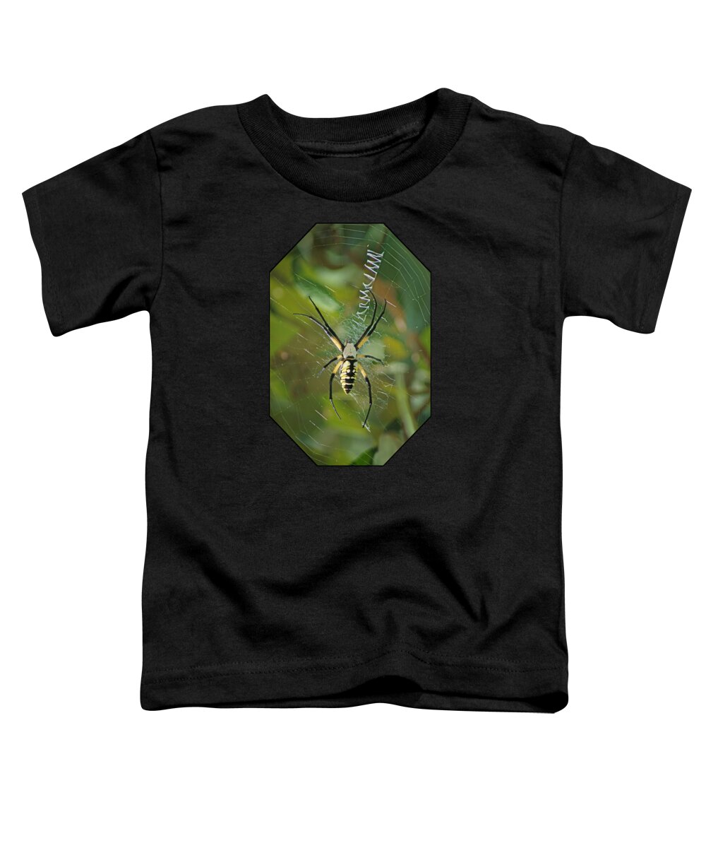 Insects Toddler T-Shirt featuring the photograph Yellow Garden Spider by Nikolyn McDonald