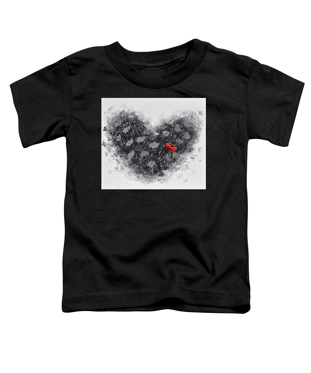 Heart Toddler T-Shirt featuring the painting You're in my Heart by Amanda Dagg